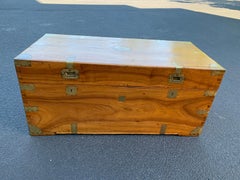 Camphor Wood and Brass Campaign Trunk, circa 1820s