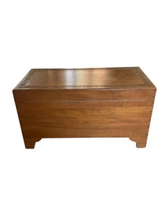 Camphor wood blanket chest or storage trunk Mid-20th-century Oriental