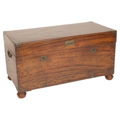 Camphor Wood Brass Mounted Campaign Trunk