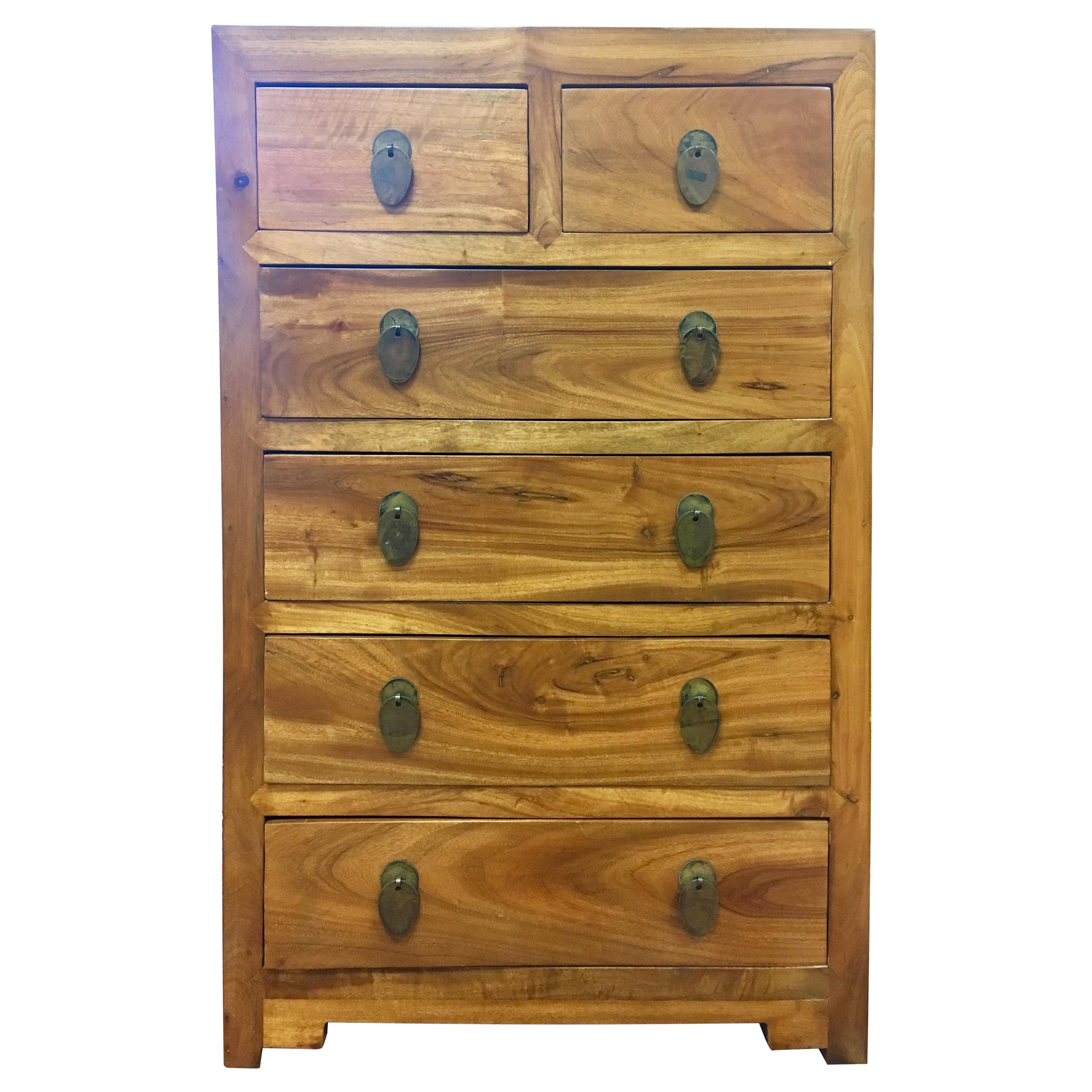 Camphor Wood British Officers Campaign Chest Dresser Vanity with Hidden Mirror