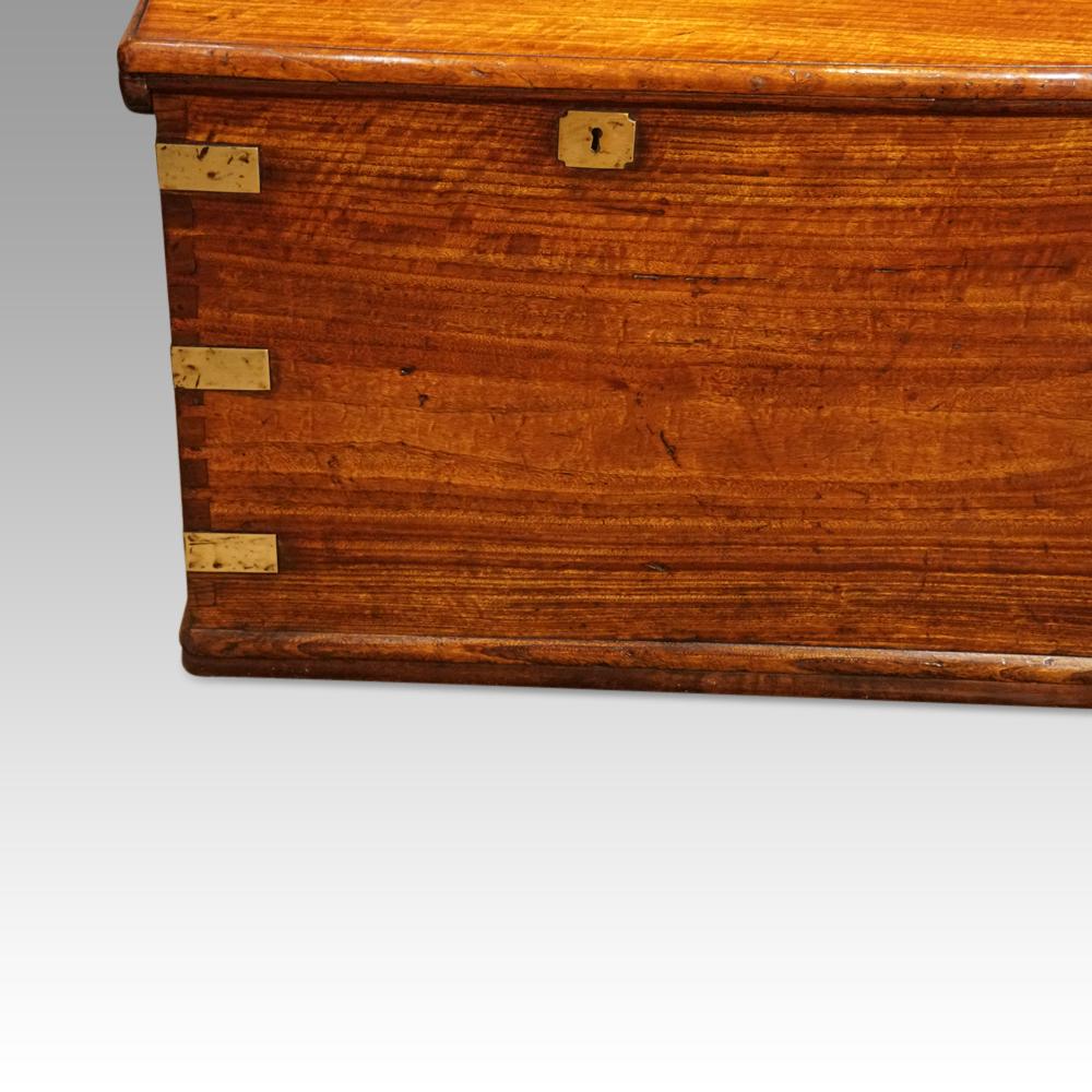 Camphor wood campaign chest In Good Condition For Sale In Salisbury, GB