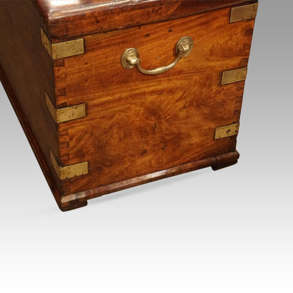 Mid-19th Century Camphor wood campaign chest For Sale