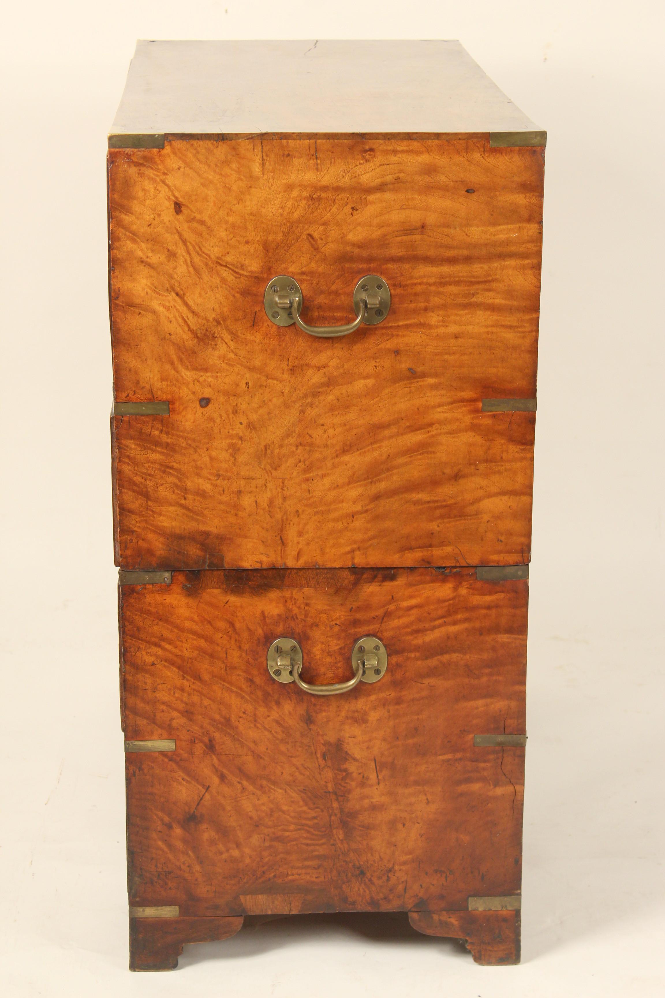 19th Century Camphor Wood Campaign Desk / Chest