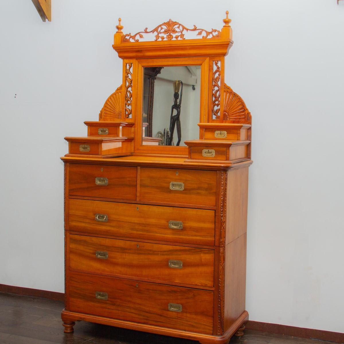 Asian Camphor Wood Campaign Dressing Chest
