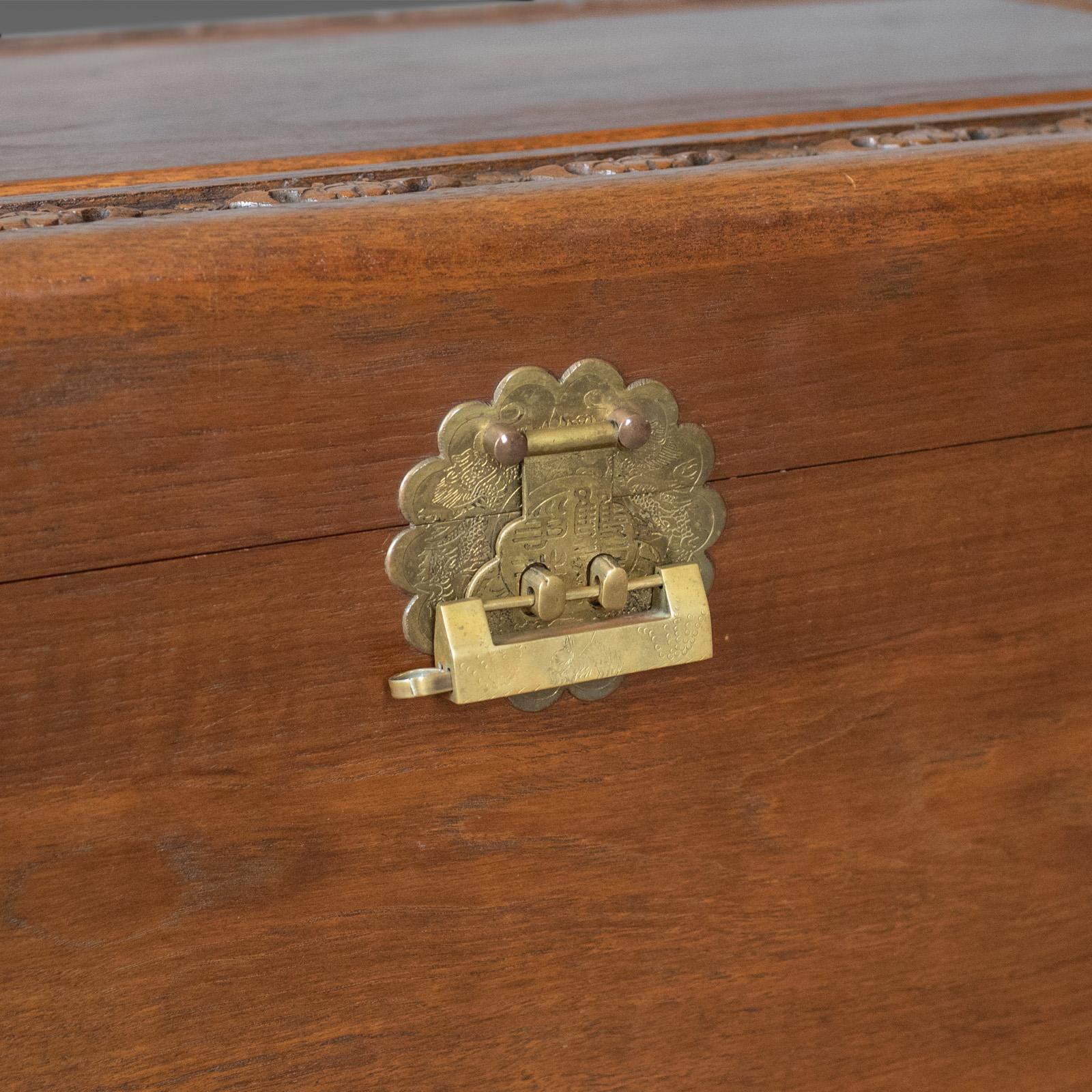 Camphor Wood Chest, Oriental Trunk, Art Deco Period, circa 1940 4