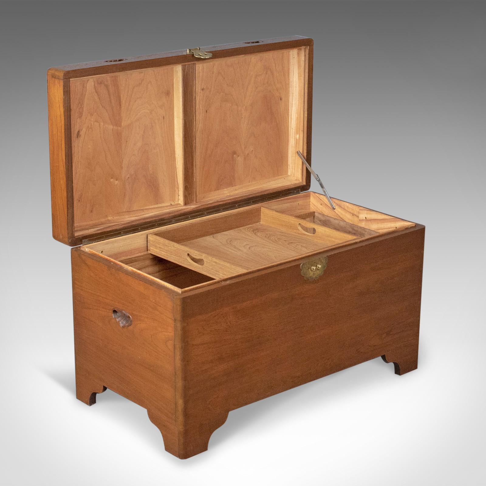 Chinese Camphor Wood Chest, Oriental Trunk, Art Deco Period, circa 1940