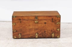 Camphor Wood Trunk Made for the English Market with Brass Hardware, circa 1880