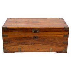 Used Camphorwood Campaign Chest - Late 19th Century Chinese Export Case (Medium)