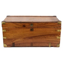 Vintage Camphorwood Campaign Chest - Late 19th Century Chinese Export R.B. Van Cleve, NY