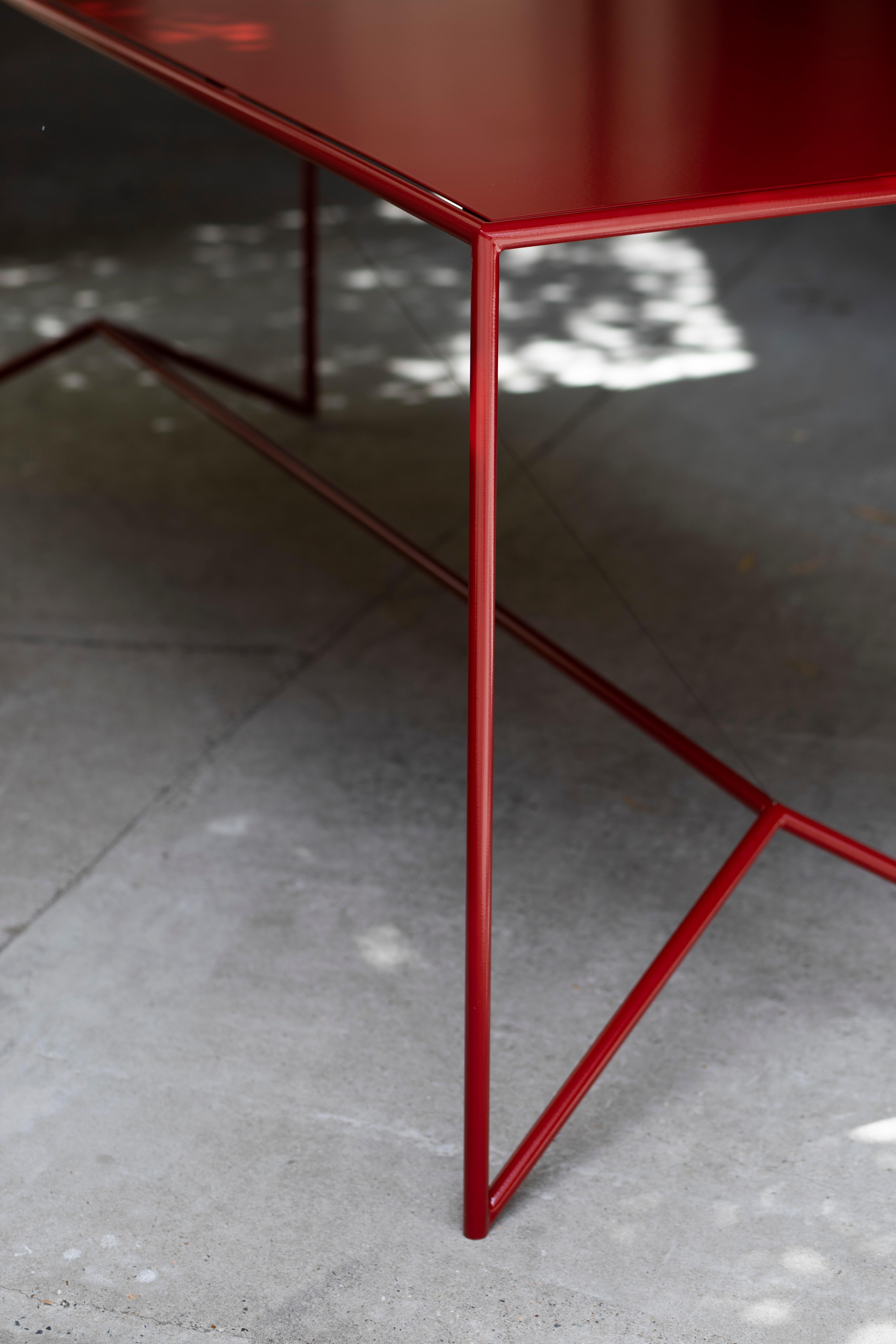 Campi Di Colore Red Table by Maria Scarpulla In New Condition In Geneve, CH