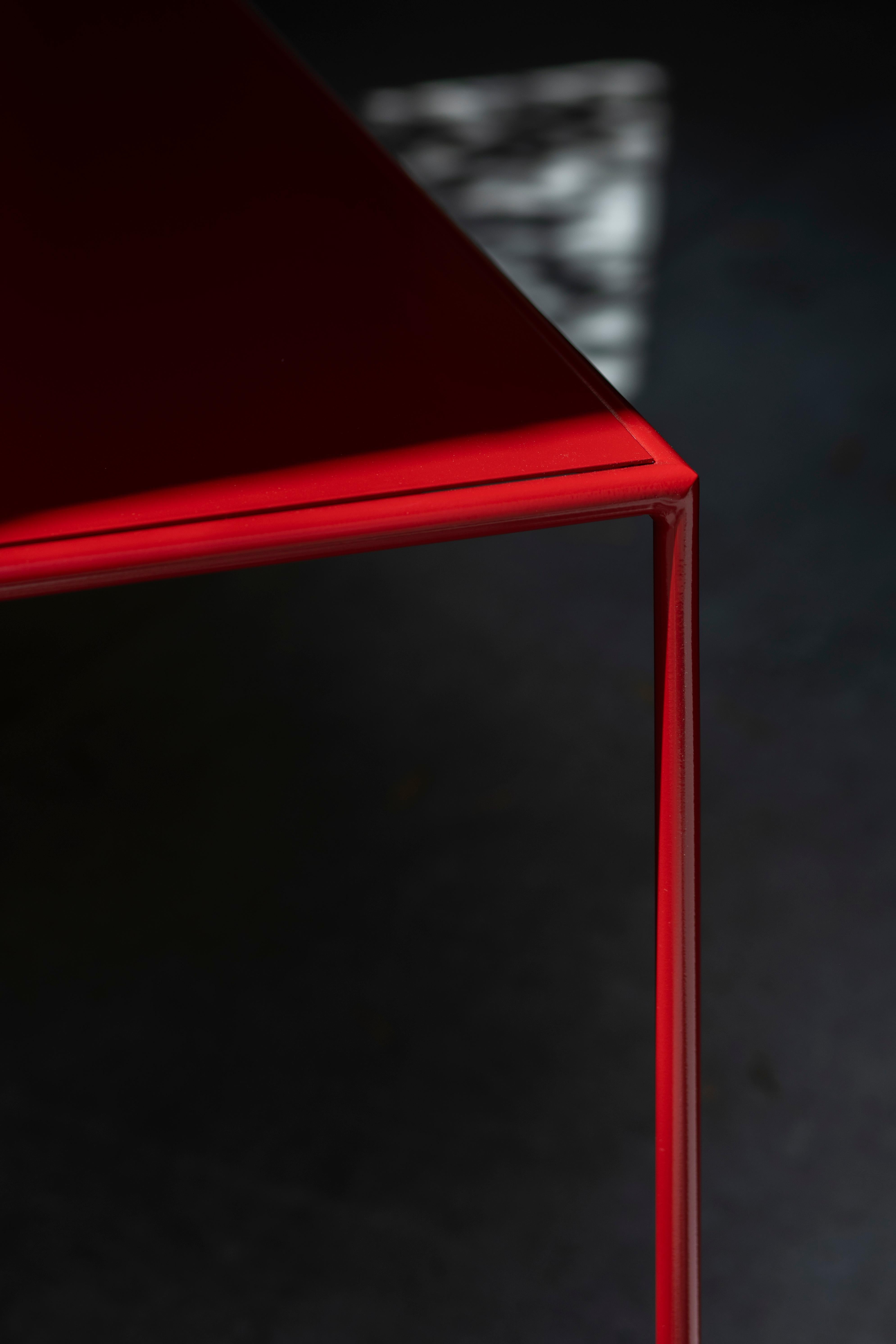 Contemporary Campi Di Colore Red Table by Maria Scarpulla