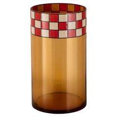 CAMPI, vasi in vetro con decorazione a smalto sulla superficie