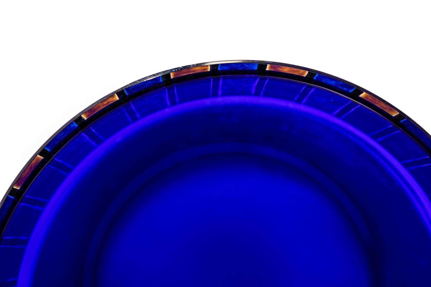 Smaltato Vaso Campi, vetro blu smaltato in vendita