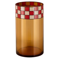 Campi vase, enameled glass