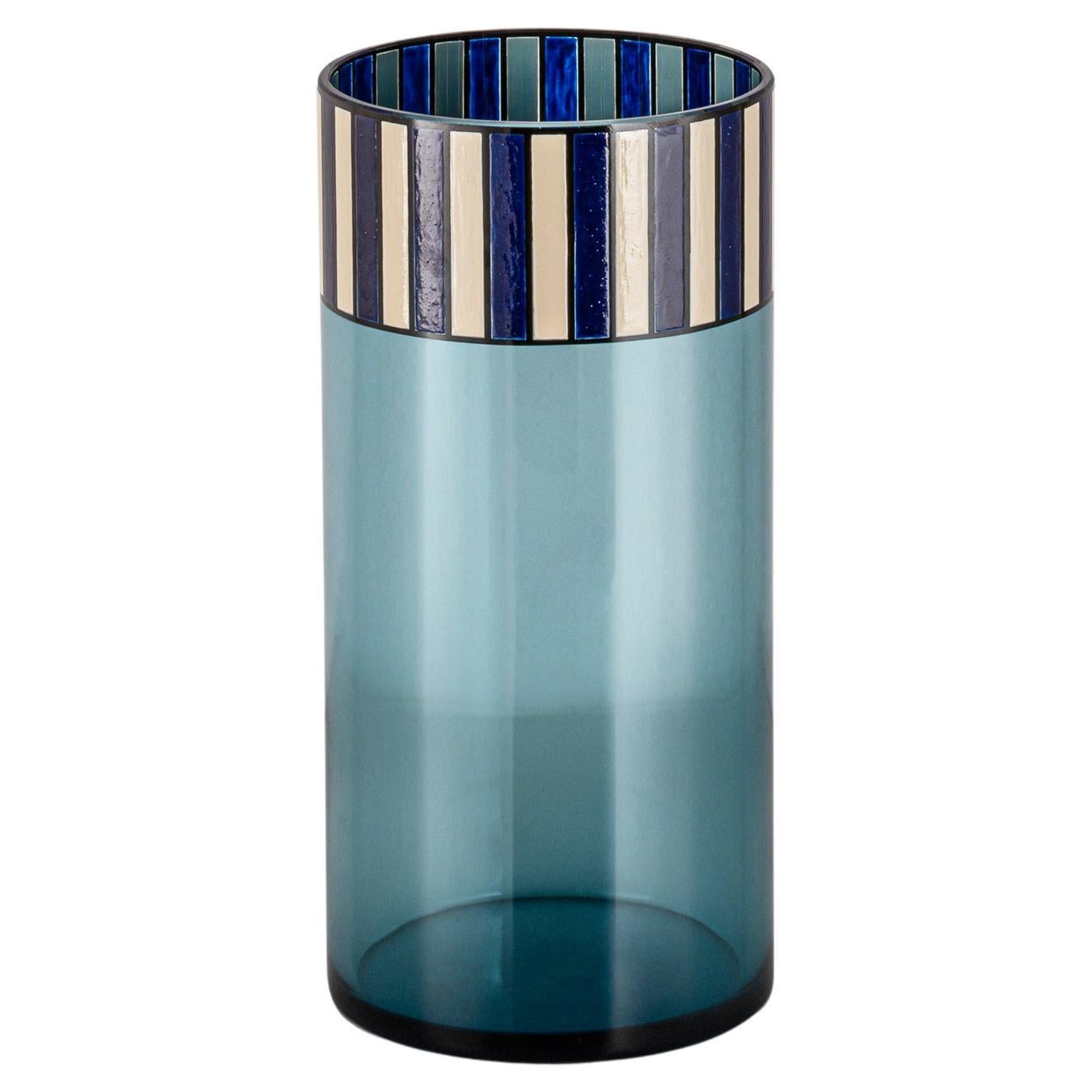Vaso Campi, vetro smaltato in vendita