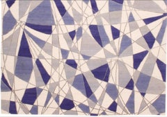 Campion Platt, 'Reflections' Rug One of a Kind Wool and Silk Carpet 8' x 10' ft