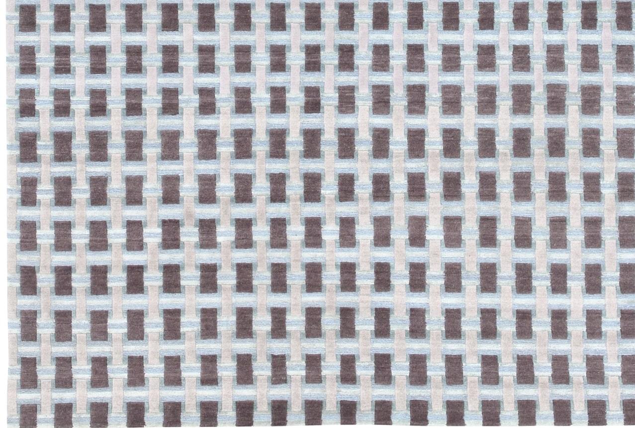 Modern Campion Platt, 'Rough Terrain' Rug 6' x 9' ft Wool Silk One of a Kind Carpet For Sale