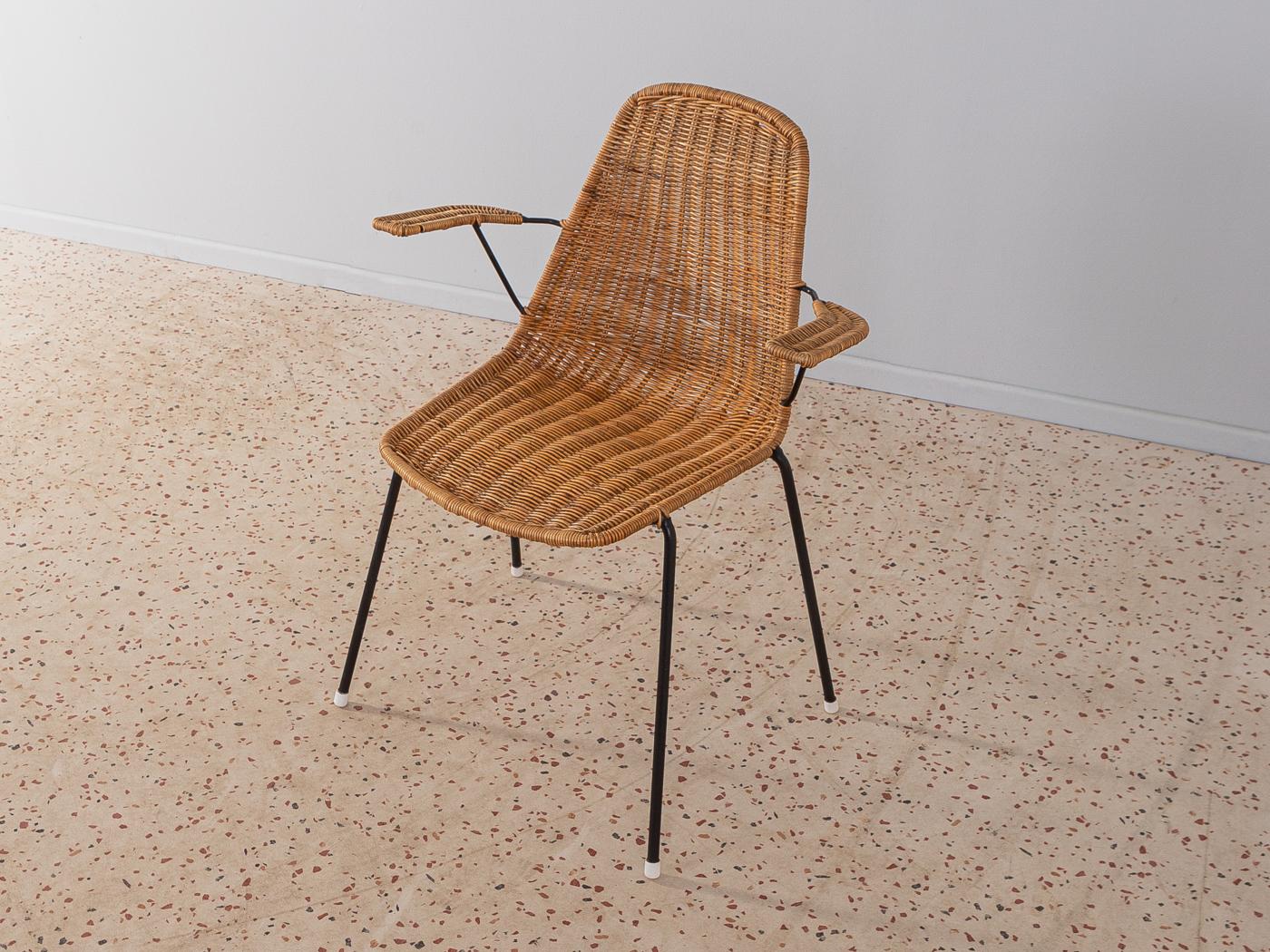 Campo e Graffi wicker chair from 1950s In Good Condition In Neuss, NW