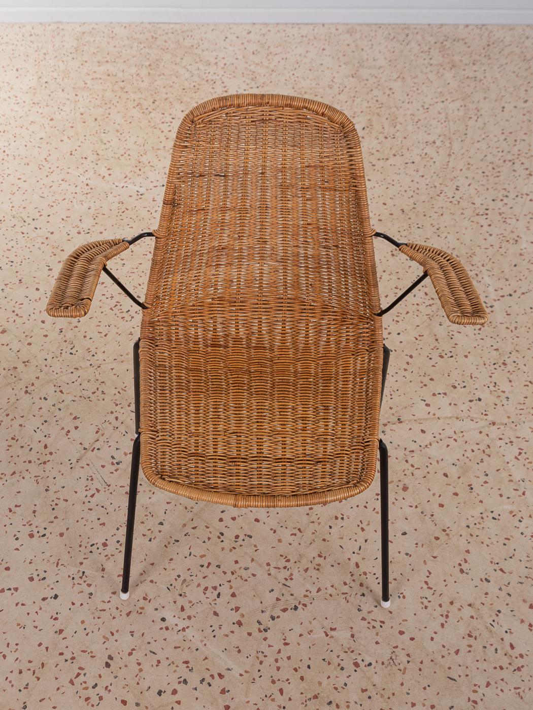 Campo e Graffi wicker chair from 1950s 1
