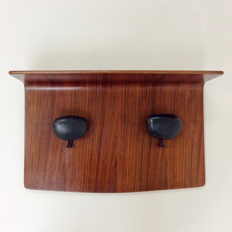 Campo et Graffi Plywood Coat Rack, circa 1950, Italy at 1stDibs