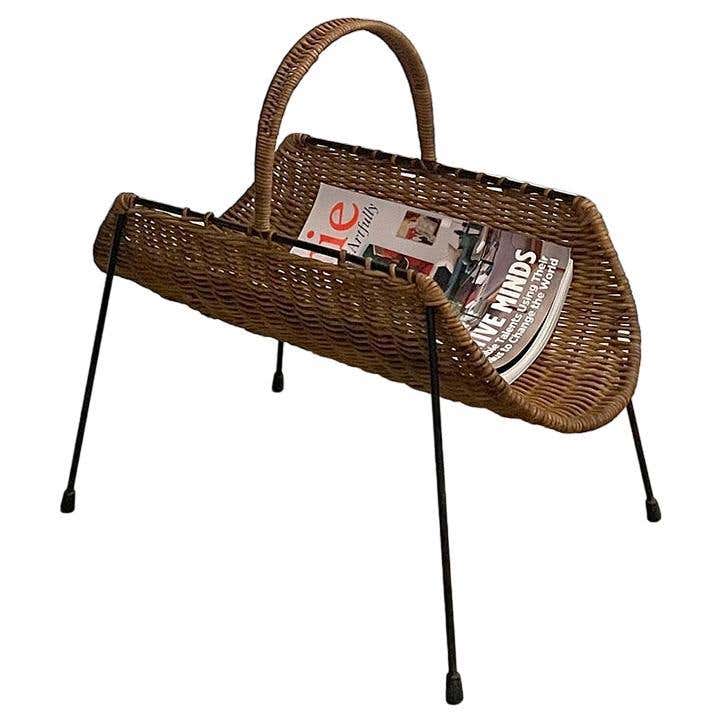 Wicker Magazine Racks and Stands - 73 For Sale at 1stDibs | vintage ...