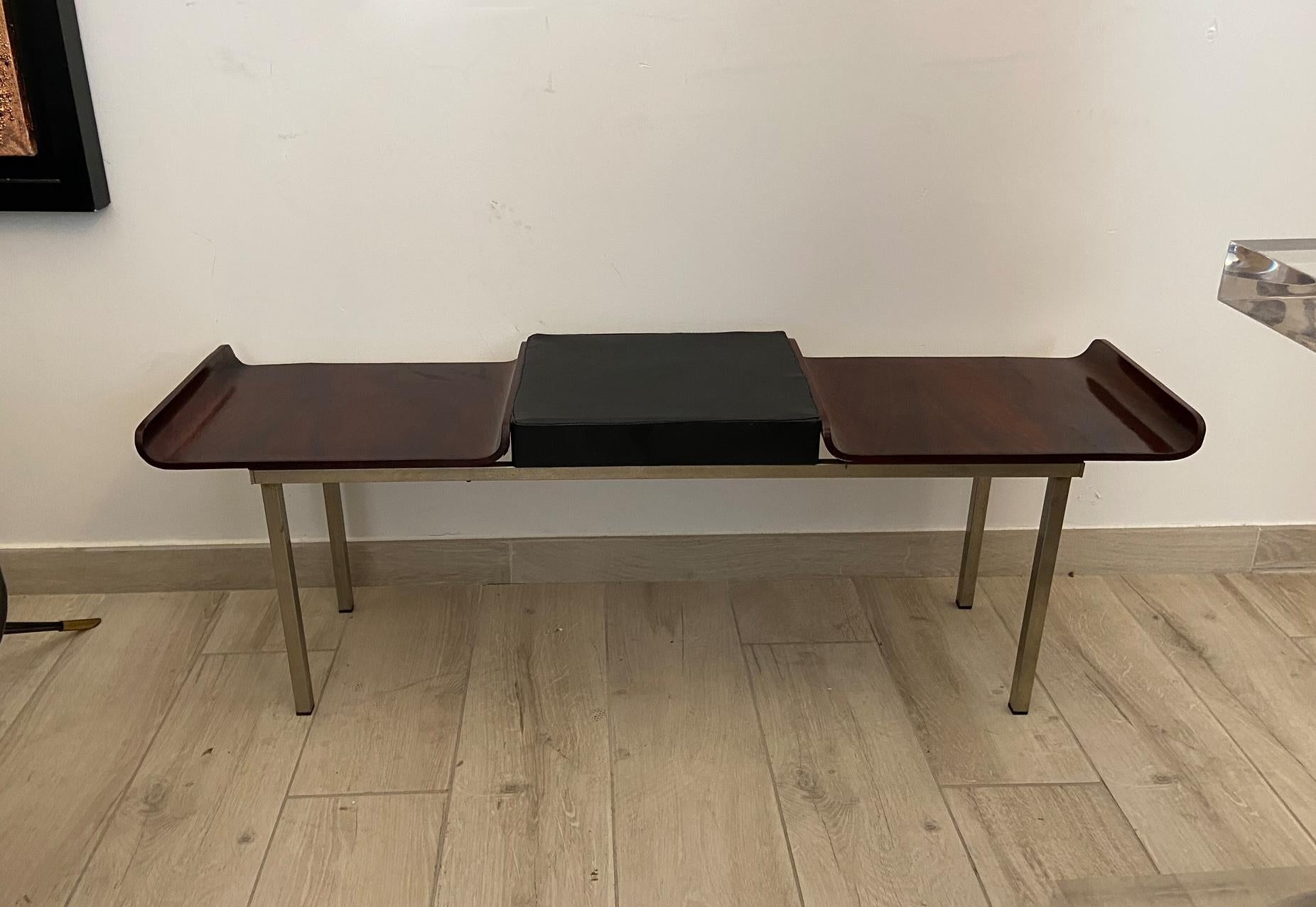 Campo & Graffi Mahogany Bench / Side Table, Italy, 1960s In Good Condition In Naples, IT
