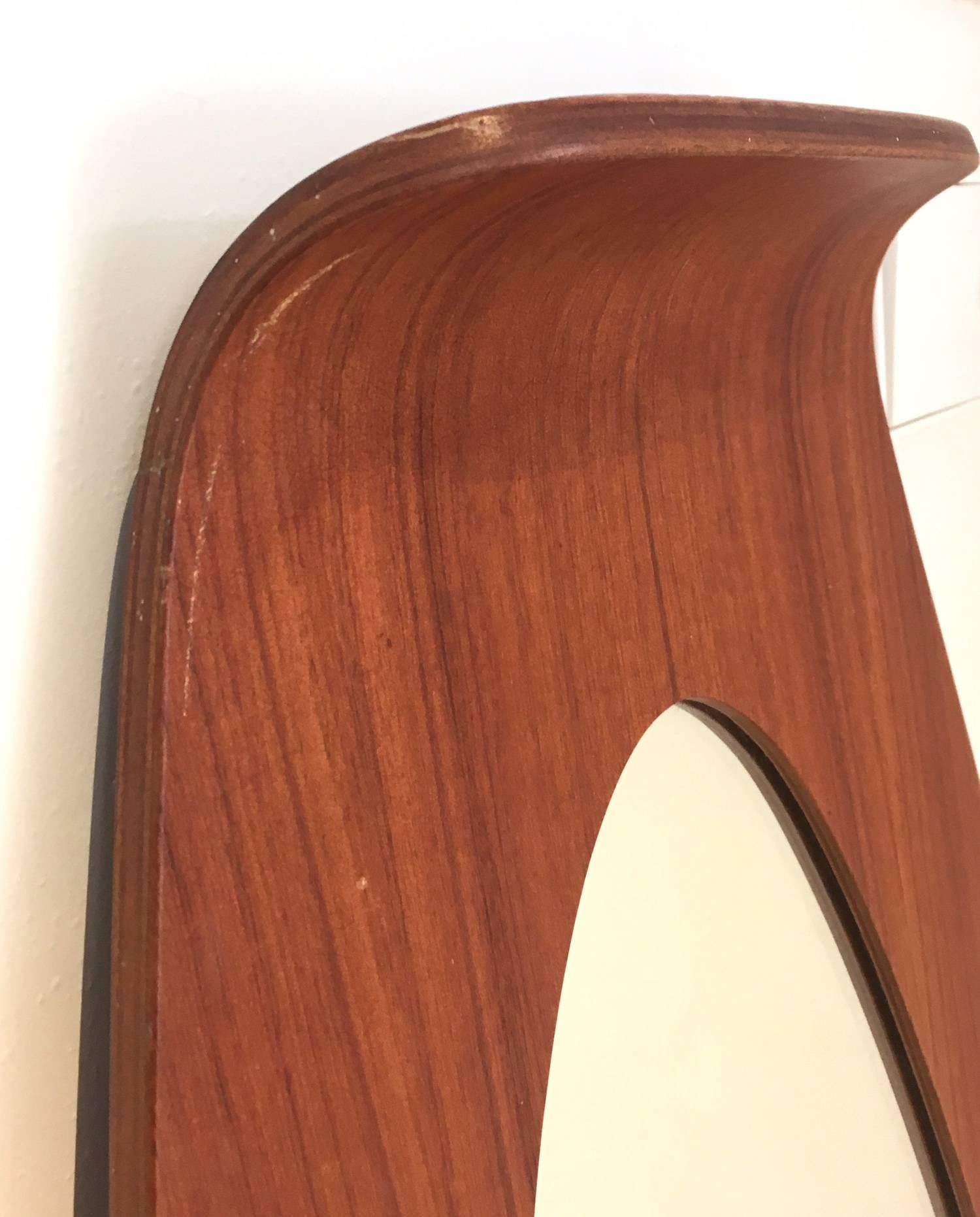 Campo & Graffi Oval Plywood Wall Mirror In Good Condition In Madrid, ES