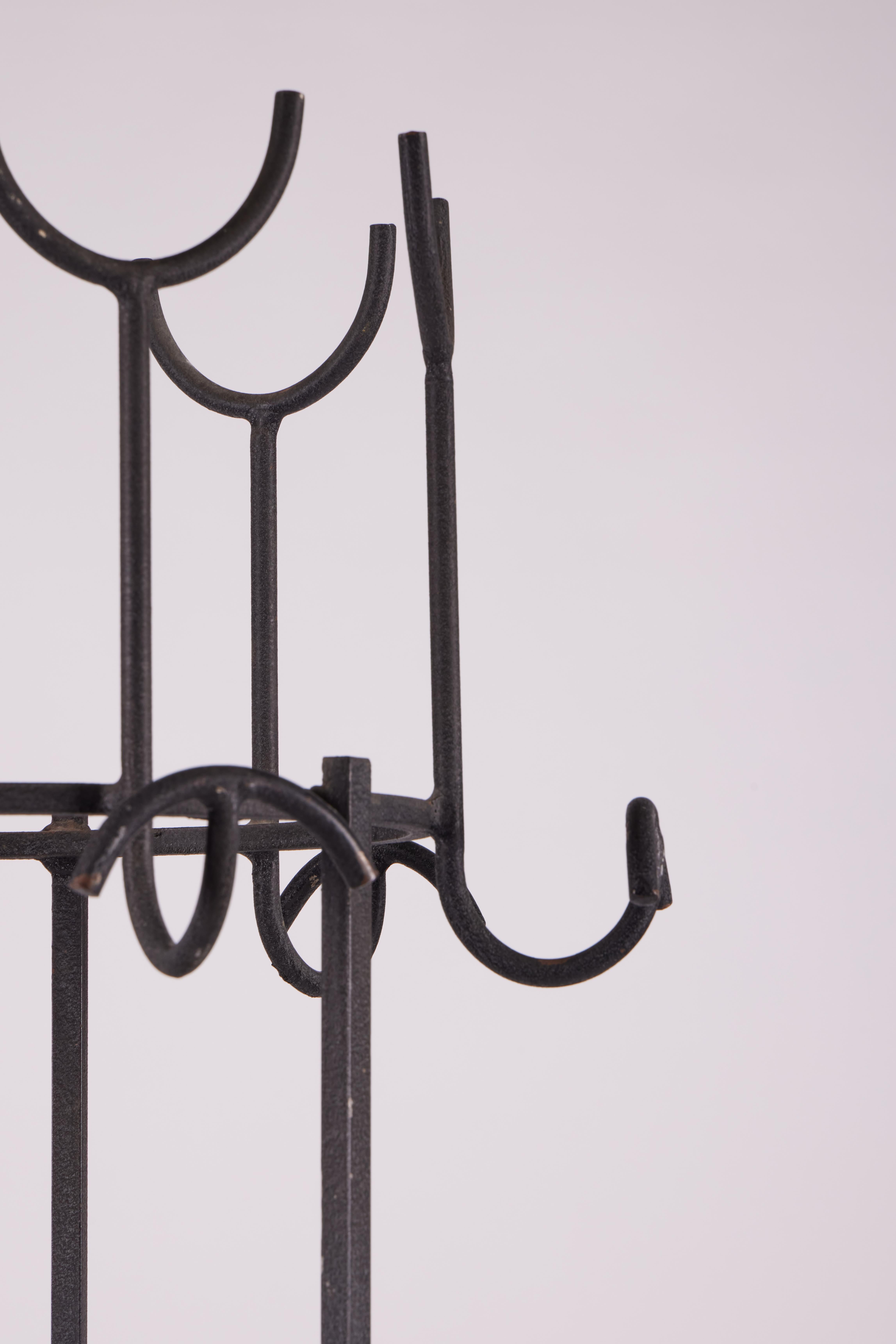 Campo Graffi Prisco Wrought Iron Midcentury Coat-Rack, Italy, 1961 In Good Condition For Sale In Milan, IT