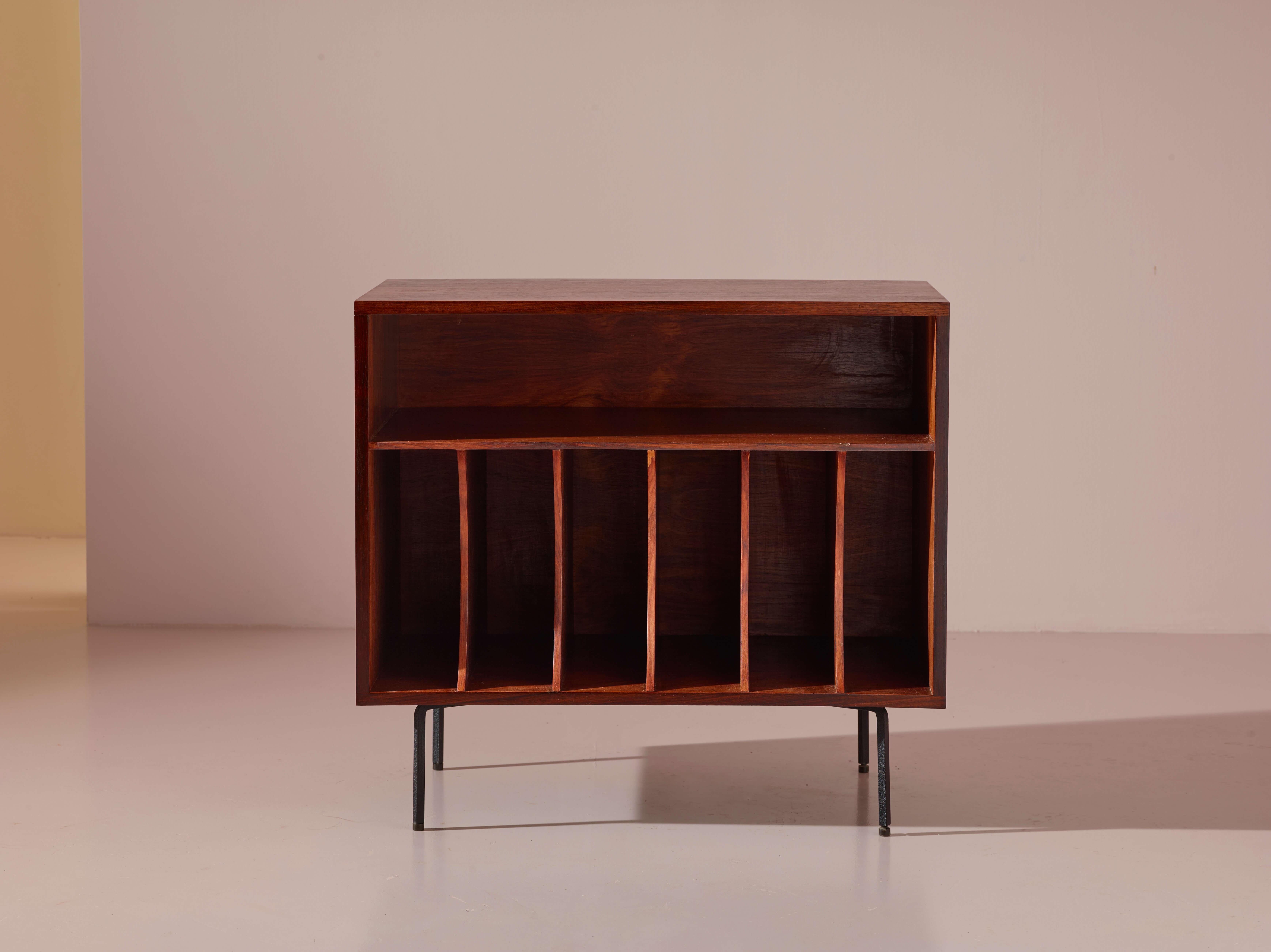 Credenza Campo & Graffi in teak e intreccio di canne di bambù di Home, Italia, anni '50 in vendita 6