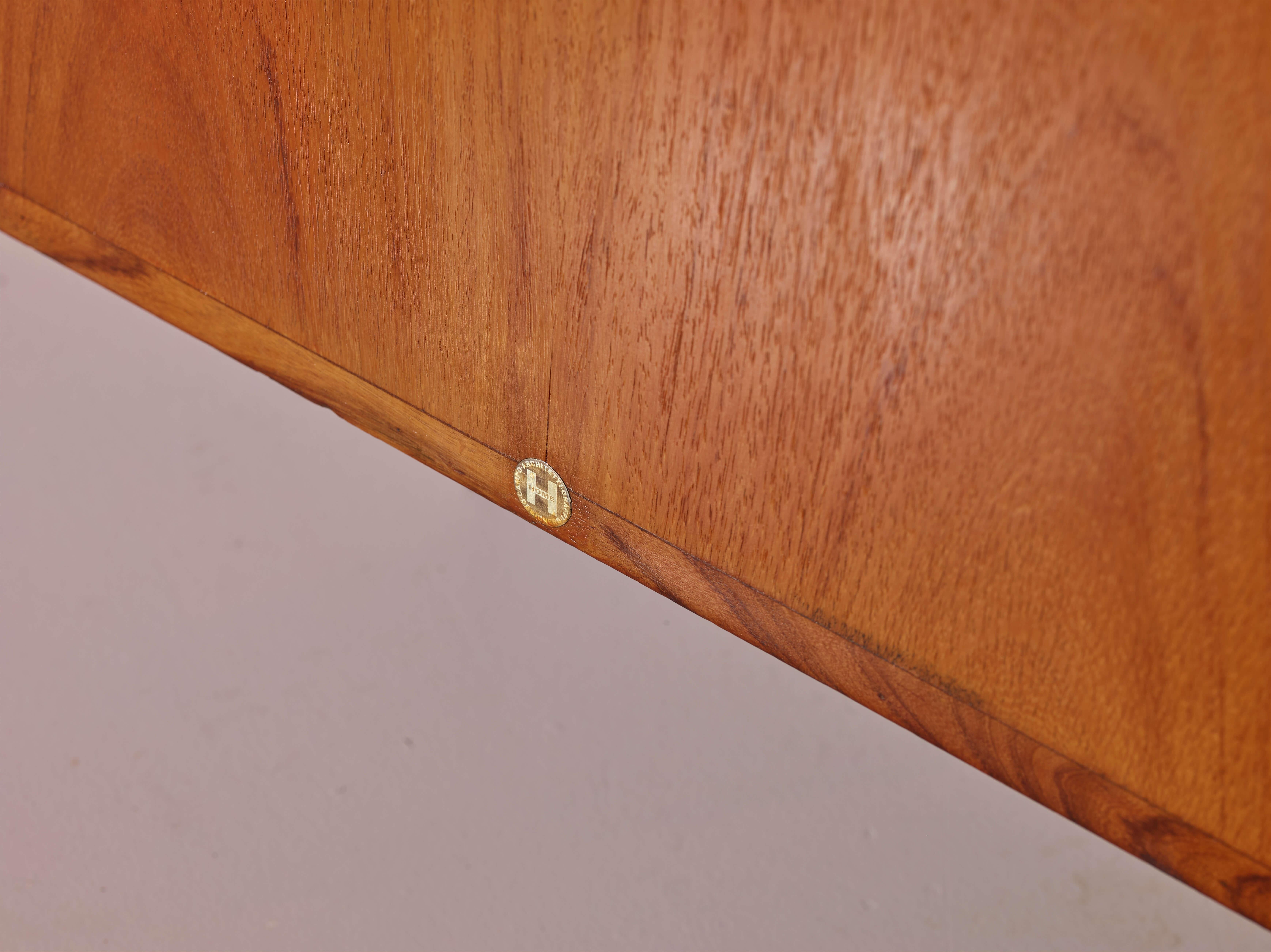 Credenza Campo & Graffi in teak e intreccio di canne di bambù di Home, Italia, anni '50 in vendita 1