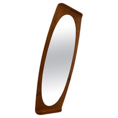 Campo & Graffi Wallmounted Teak Plywood Mirror for HOME Italy 1950's