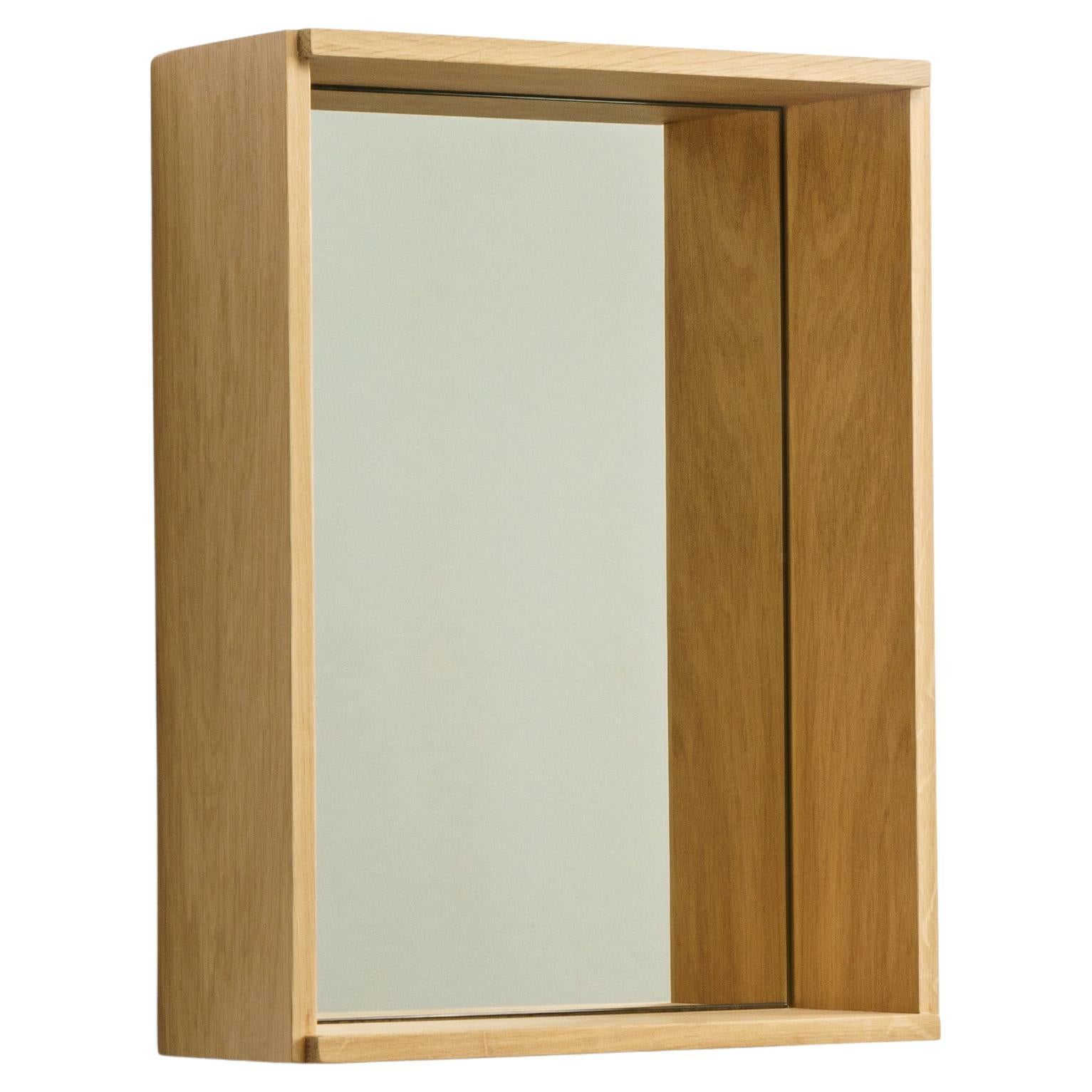 CAMPO – Minimalist Wall Mirror in Oak Wood, Small