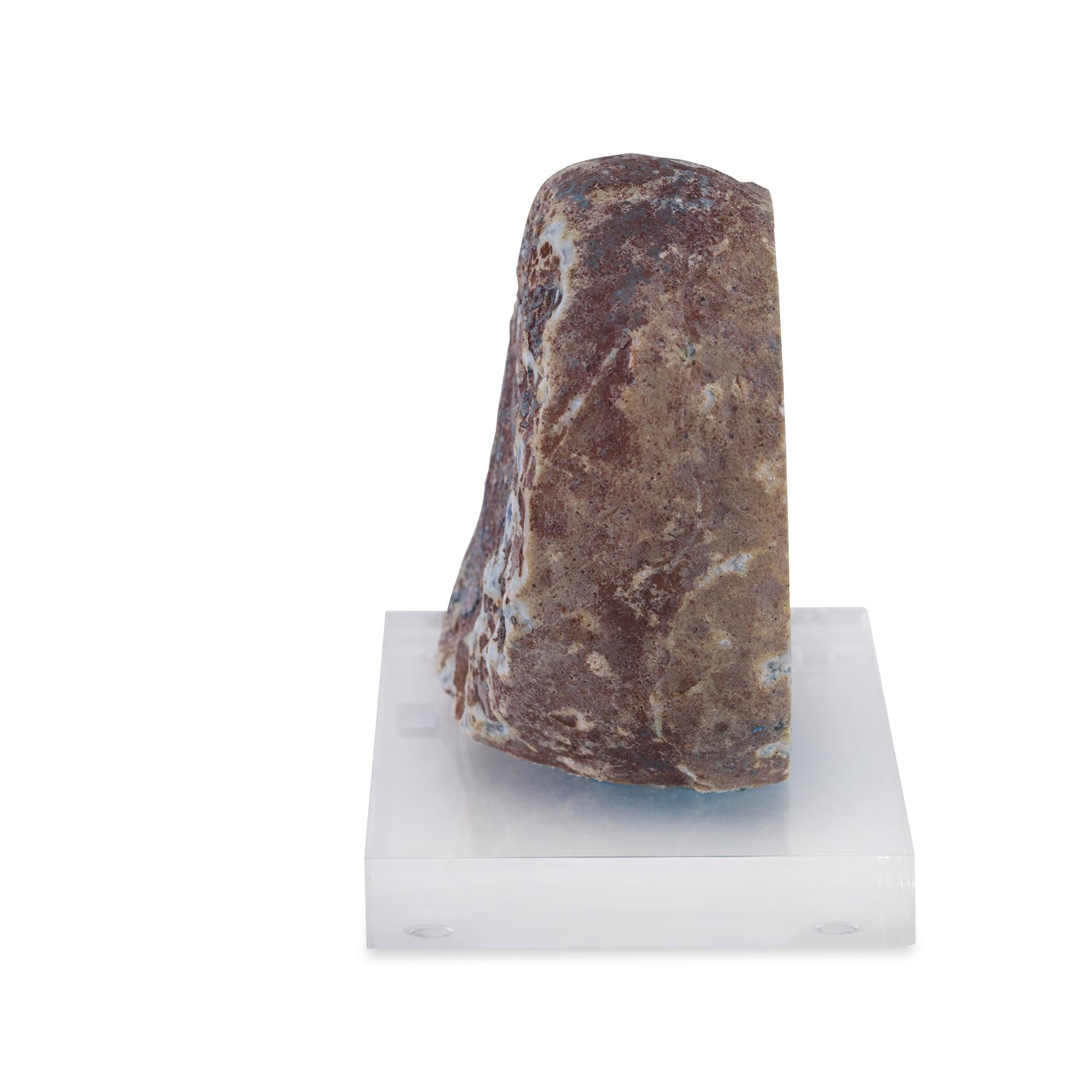 Campo Sculpture in Blue and Clear Stone by CuratedKravet In New Condition In Woodbury, NY