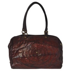 Used Campomaggi Bordeaux Leather Crossbody Bag 