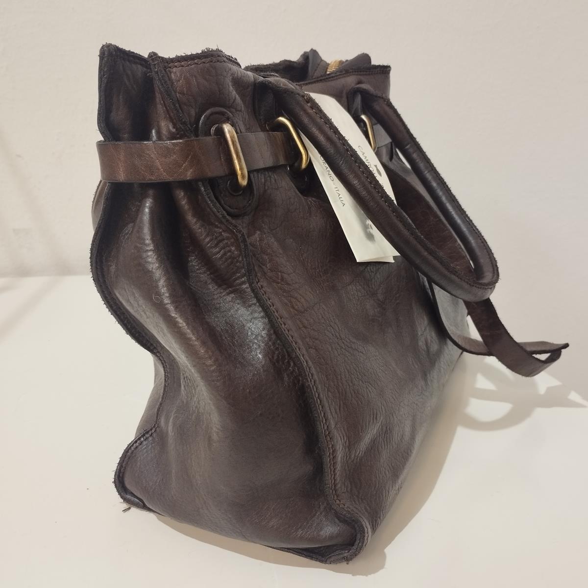 Campomaggi Brown Leather Crossbody Bag  In Excellent Condition In Gazzaniga (BG), IT