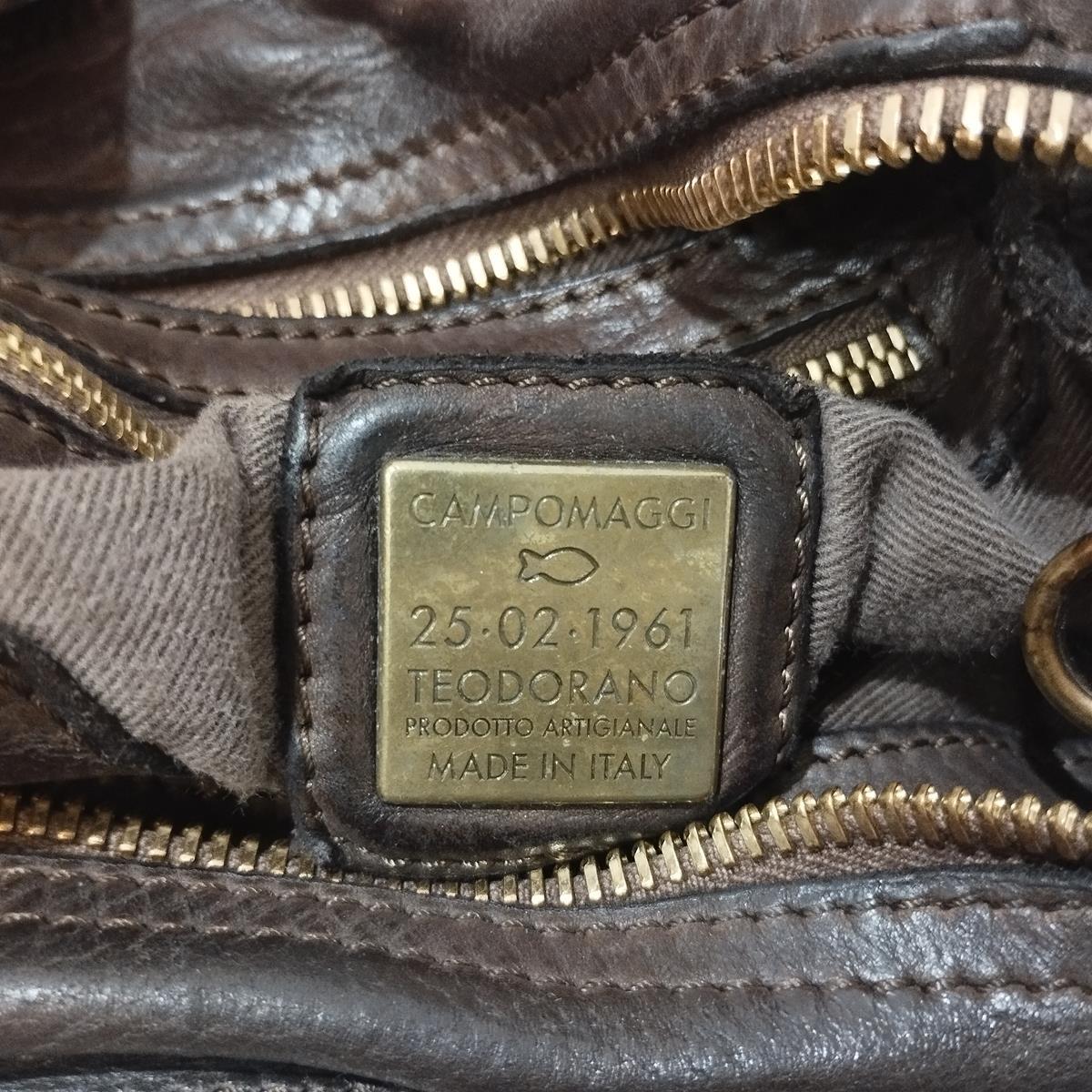 Campomaggi Brown Leather Crossbody Bag  3