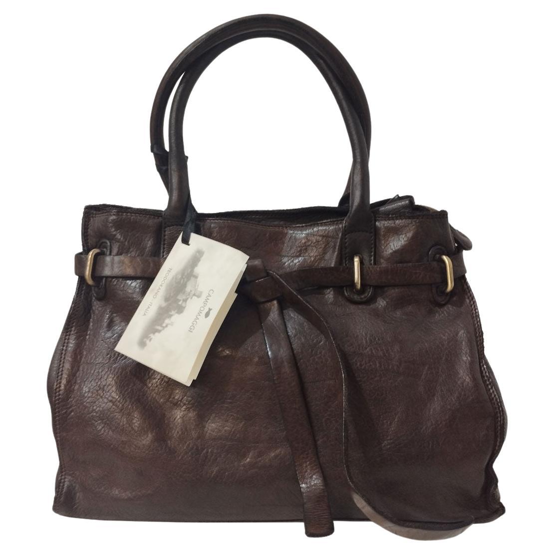 Campomaggi Brown Leather Crossbody Bag  For Sale