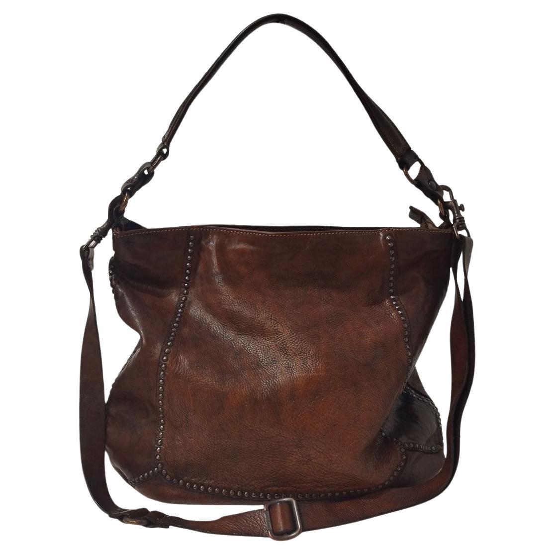 Campomaggi Brown Leather Crossbody Bag 