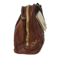 Campomaggi Cognac Leather Crossbody Bag