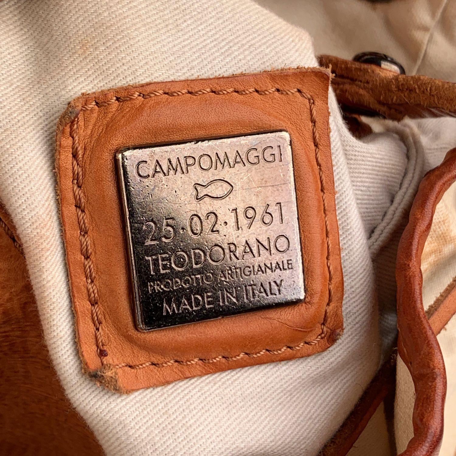 Campomaggi Teodorano Ivory Canvas and Leather Backpack 5