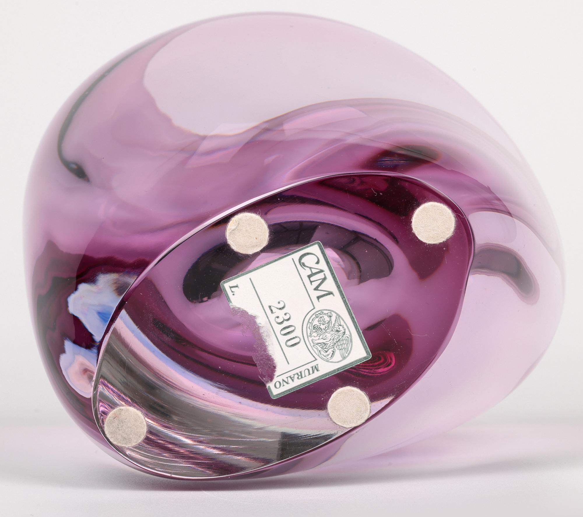 Jarrón de cristal soplado Camvetri Murano Layered Sommerso en venta 7