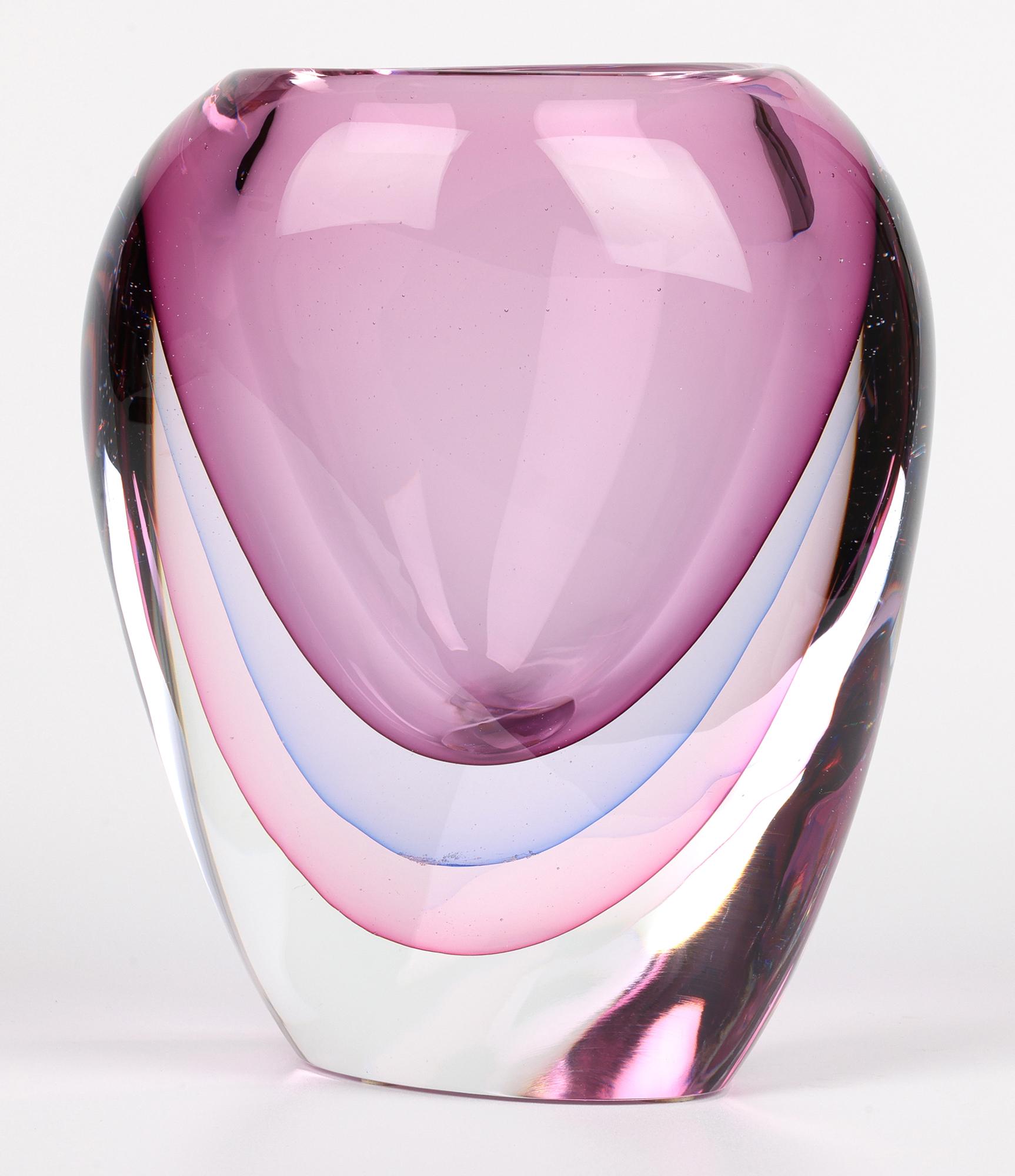 Jarrón de cristal soplado Camvetri Murano Layered Sommerso en venta 8
