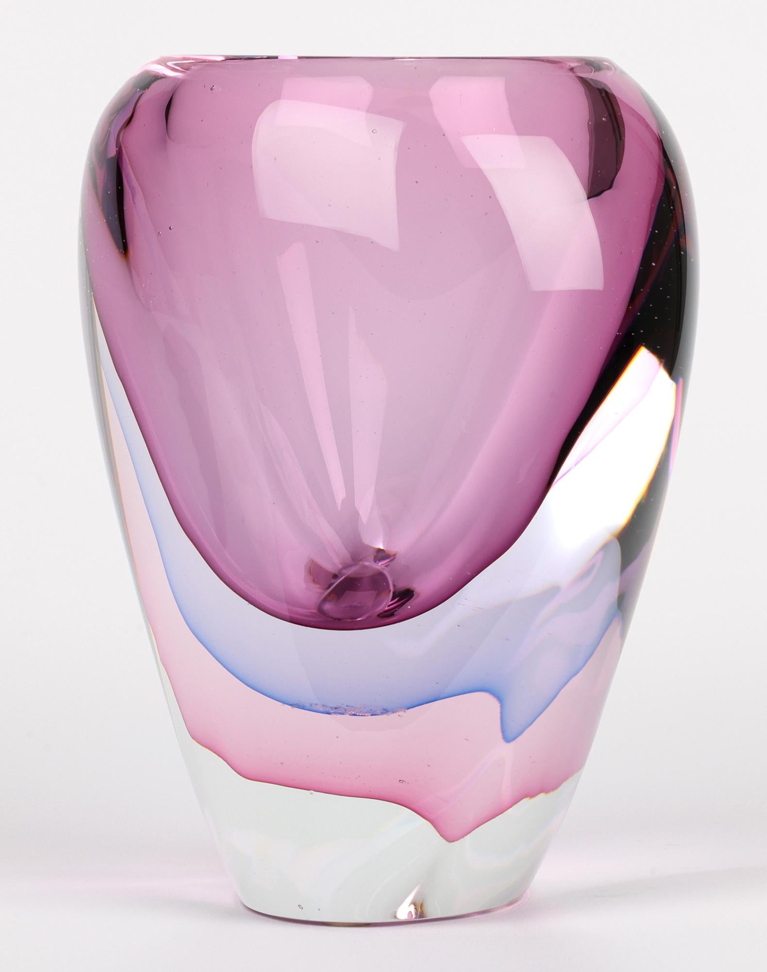 Jarrón de cristal soplado Camvetri Murano Layered Sommerso en venta 10