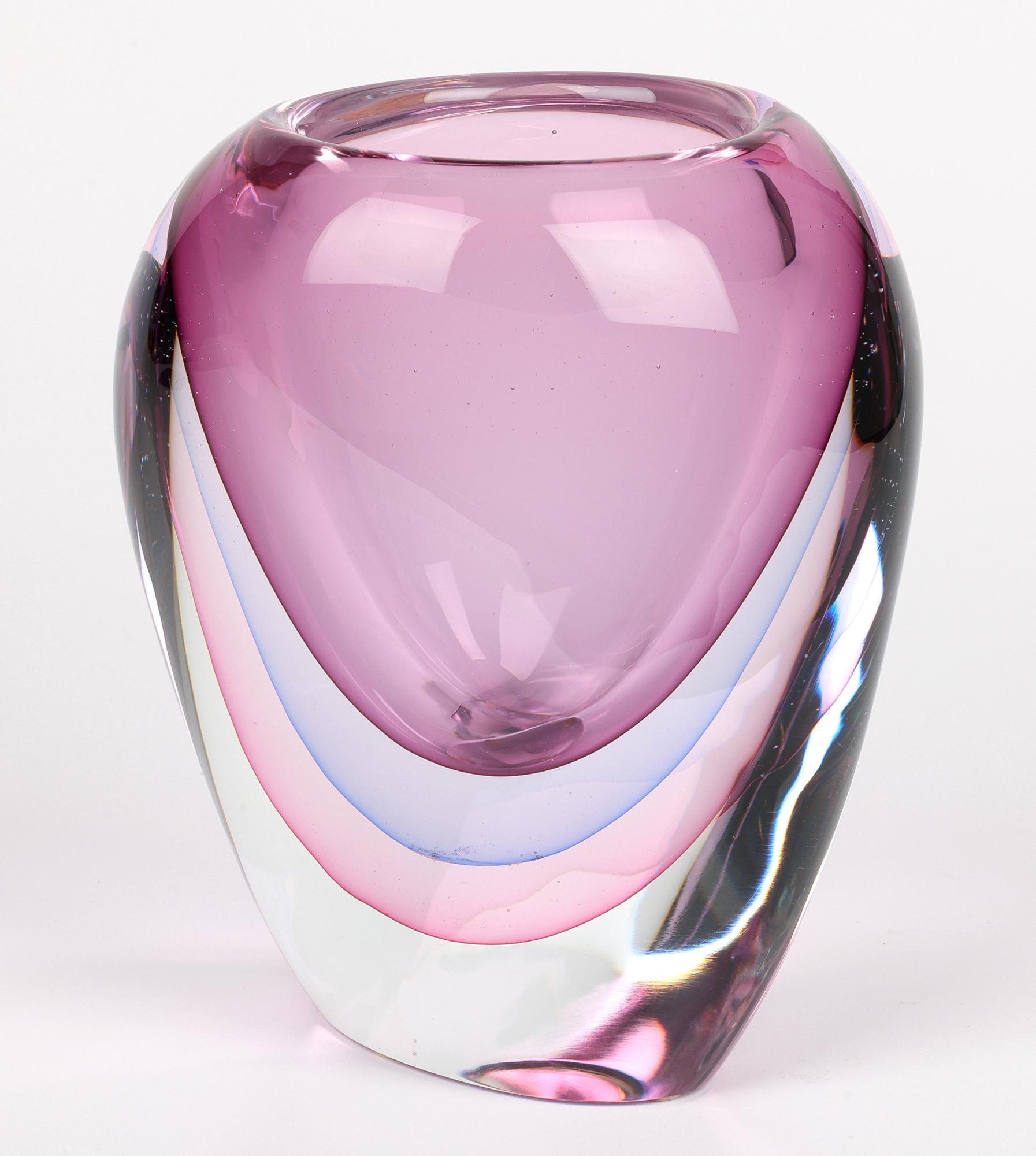 Jarrón de cristal soplado Camvetri Murano Layered Sommerso en venta 11