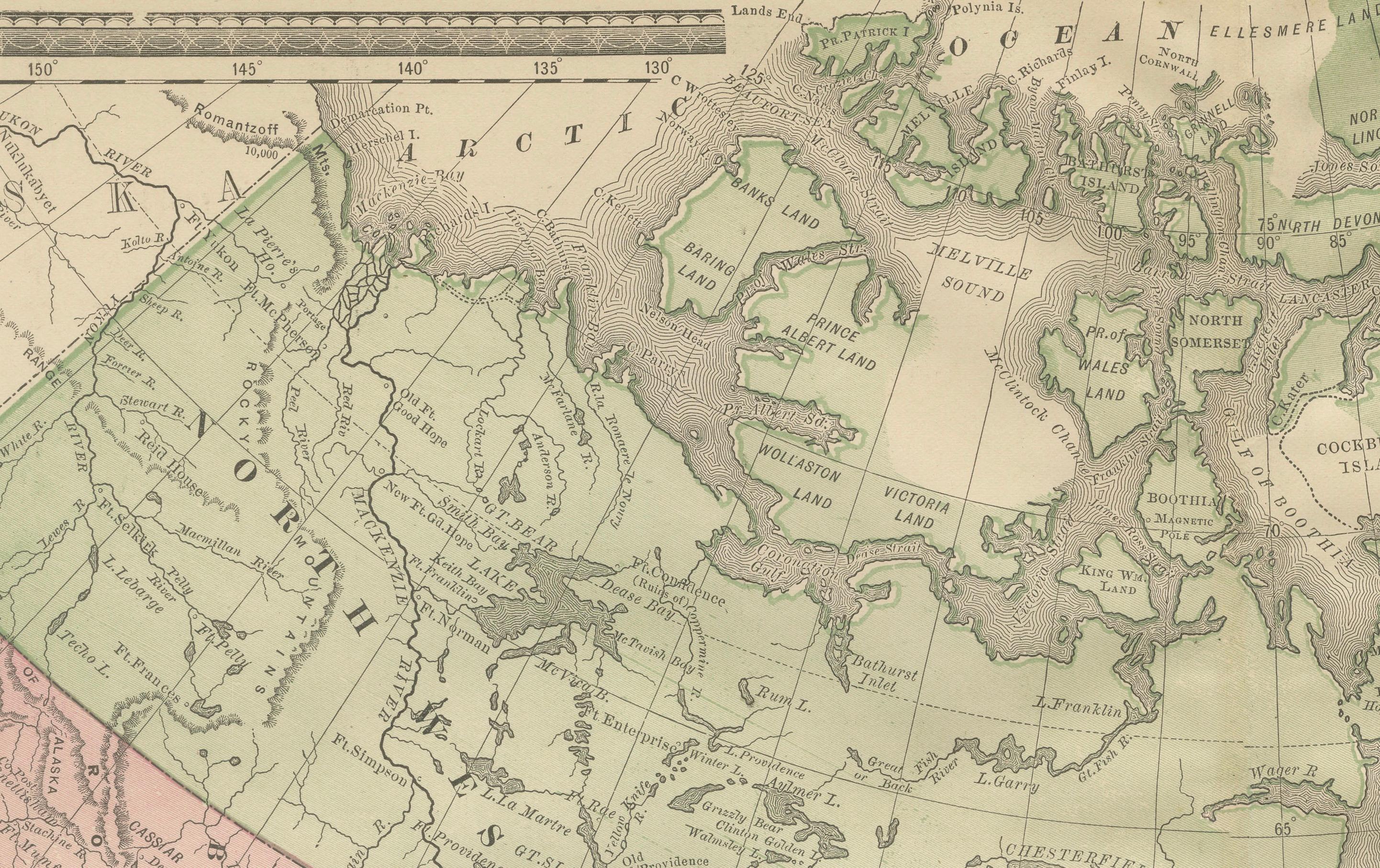 Gravé Canada Antique Railroad Map c.1888 - British America, Cities & Regions en vente