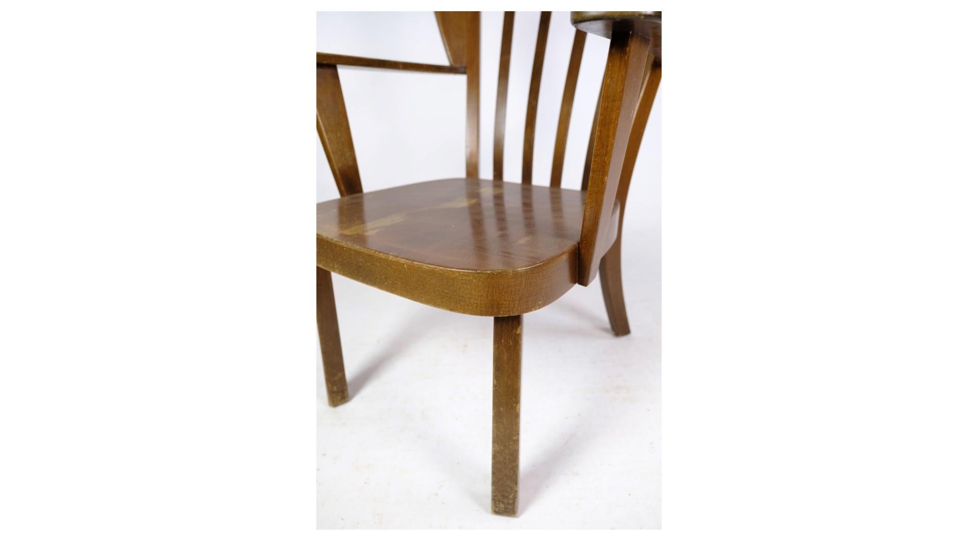 Mid-Century Modern Canada Chair Model 2252 Made In Stained Beech Wood Designed by Søren Hansen For Sale
