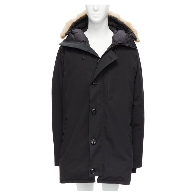 CANADA GOOSE 3426M Chateau Parka coyote fur hood black down padded 