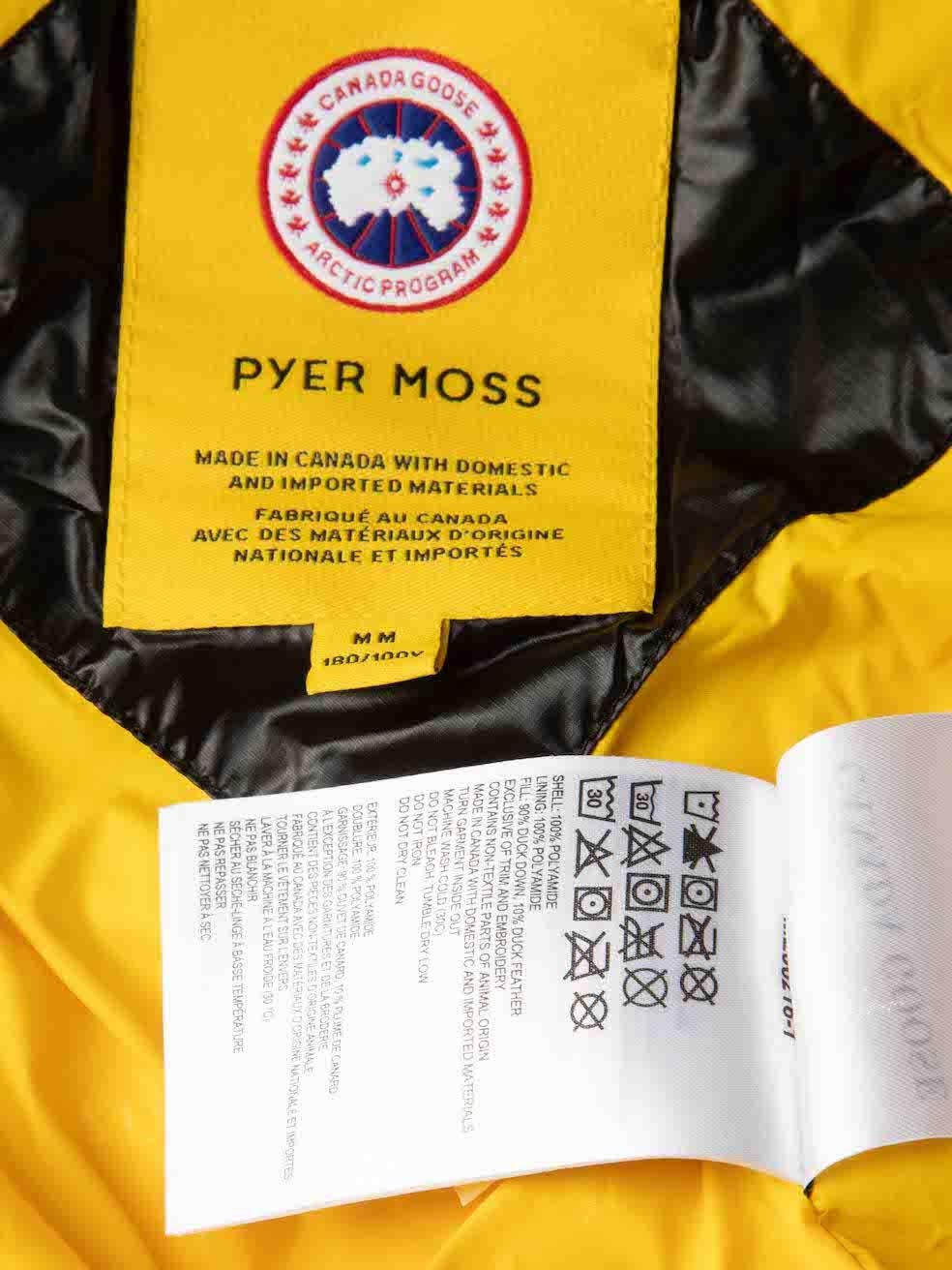 Canada Goose Canada Goose x Pyer Moss Black Logo Patch Down Puffer Gilet Size M Pour femmes en vente