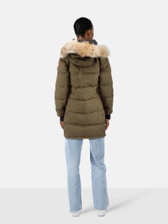 Canada Goose Khaki Coyote Fur Parka Mantel Größe S