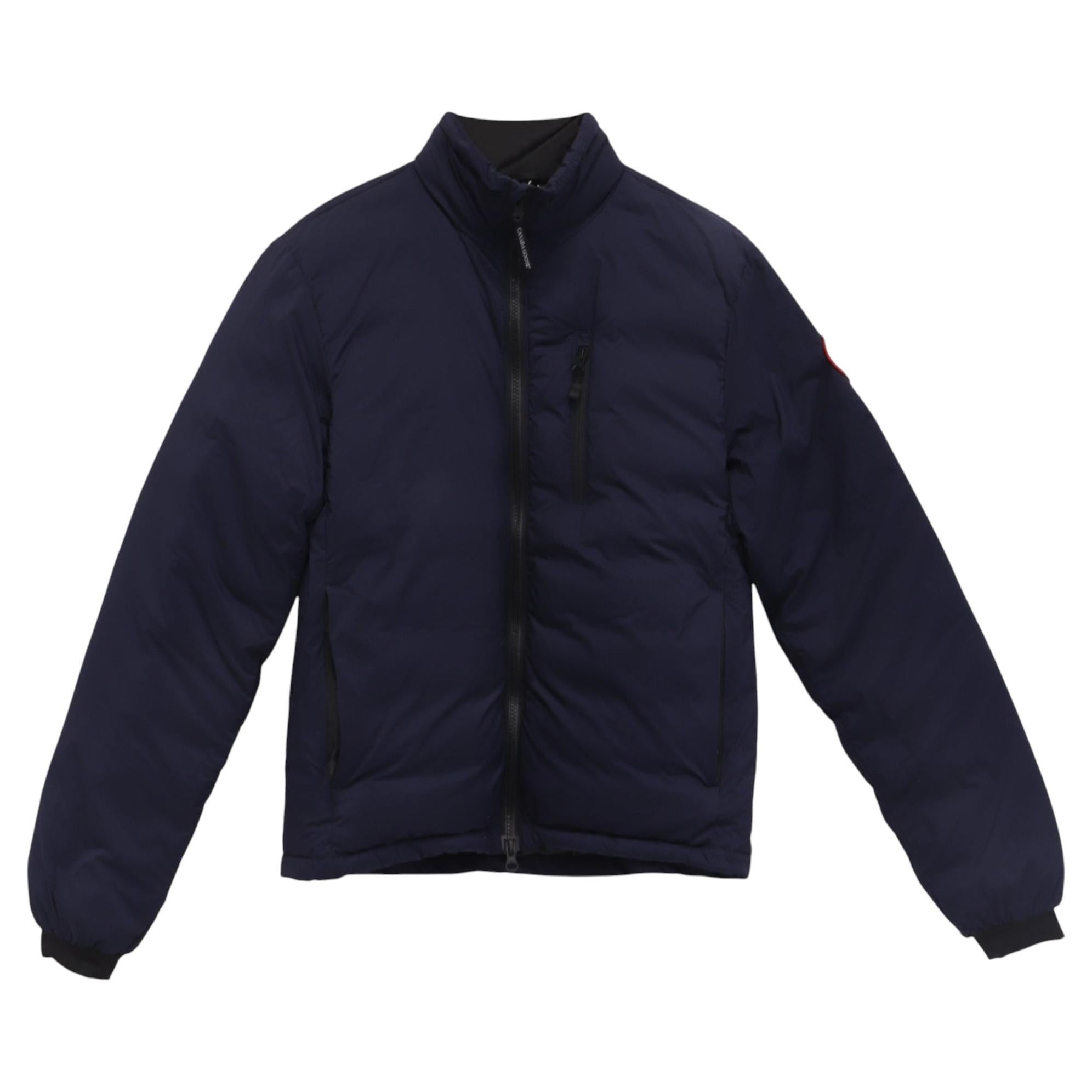 Pre-owned Canada Goose Lodge Jacket In Navy Blue Polyamide